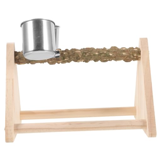 SUPVOX Natürliche Holz Vogelstation mit Futter Schalen Dekorativer Papageien Trainingsständer für Büro und Tisch Sicherer für Wellensittiche und Kleine Vögel Handgefertigt SUPVOX Natürliche Holz Vogelstation mit Futter Schalen Dekorativer Papageien Trainingsständer für Büro und Tisch Sicherer für Wellensittiche und Kleine Vögel Handgefertigt von Supvox