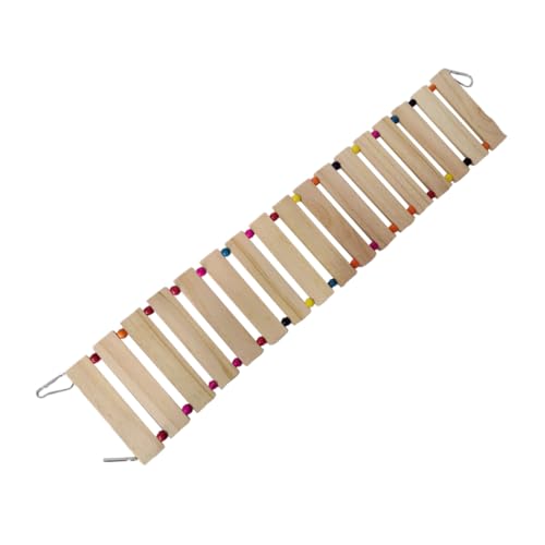 SUPVOX Papageien Hängende Holzschaukel für Wellensittiche Flexible Leiter für Vögel Kauspielzeug und Klettergerüst Bietet Spielspaß und Aktivität von Supvox