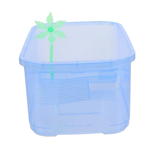 SUPVOX Plastik Schildkrötenbox mit Plattform Reptilien Terrarium mit Futterbereich Kleines Blaues Gehege für Wasserschildkröten Glatte Oberfläche Großes Fassungsvermögen Leicht zu SUPVOX Plastik Schildkrötenbox mit Plattform Reptilien Terrarium mit Futterbereich Kleines Blaues Gehege für Wasserschildkröten Glatte Oberfläche Großes Fassungsvermögen Leicht zu von Supvox