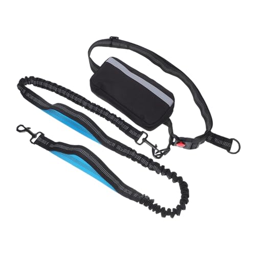 SUPVOX Reflektierende Elastische Hundeleine mit Hüfttasche Multifunktional für Joggen Wandern und Spaziergänge Freihändig Tragbar Stoßdämpfend Leichtes Outdoor Accessoire für Kleine und von Supvox