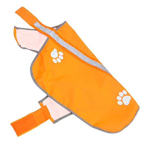 SUPVOX Reflektierende Hundeweste aus Oxford Sicherheitshundeweste für Outdoor Aktivitäten Wasserdichtes Haustierkostüm für Hunderassen Orange von Supvox