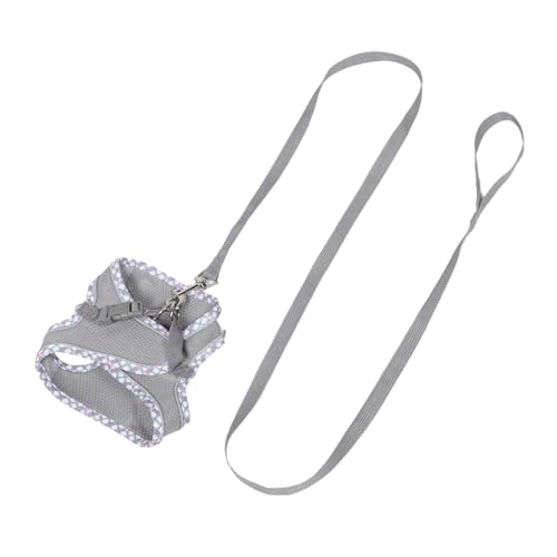 SUPVOX Reflektierendes Hundegeschirr mit Leine Set Atmungsaktive Mesh-Weste Verstellbares Gepolstertes Brustgeschirr für Kleine Mittlere Große Hunde und Katzen Sicheres No-Pull Design für von Supvox