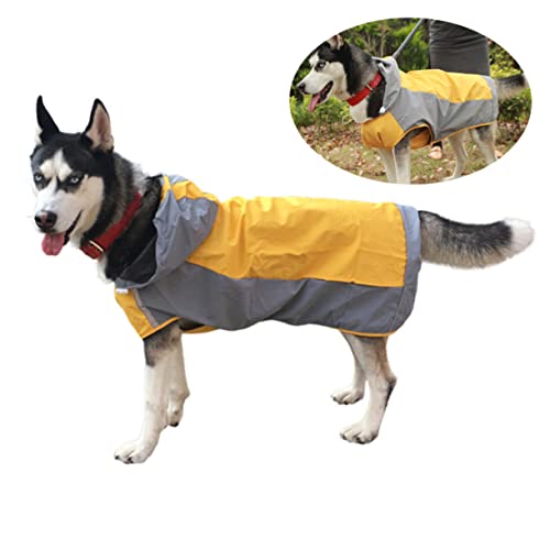 SUPVOX Regenmantel für Hunde Premium Atmungsaktive Doppel Layer Hunderegenjacke Gelb für Einfach Anzuziehen aus Strapazierfähigem Gefertigt von Supvox
