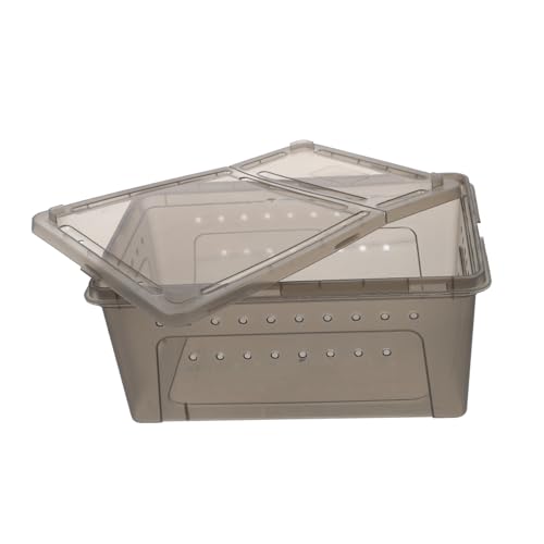 SUPVOX Reptilien Aufzuchtbox Kunststoff Terrarium mit Belüftungslöchern und Futterfach für Echsen Bartagamen Schildkröten Transportable Langlebige Zuchtbox mit Hoher Lichtdurchlässigkeit SUPVOX Reptilien Aufzuchtbox Kunststoff Terrarium mit Belüftungslöchern und Futterfach für Echsen Bartagamen Schildkröten Transportable Langlebige Zuchtbox mit Hoher Lichtdurchlässigkeit von Supvox