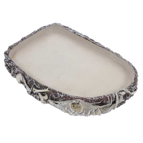 SUPVOX Reptilien Wassernapf Oval Terrarium Wasserschale für Schildkröten Eidechsen Schlangen Multifunktional Futter und Wasserbehälter Praktische Futterschale SUPVOX Reptilien Wassernapf Oval Terrarium Wasserschale für Schildkröten Eidechsen Schlangen Multifunktional Futter und Wasserbehälter Praktische Futterschale von Supvox