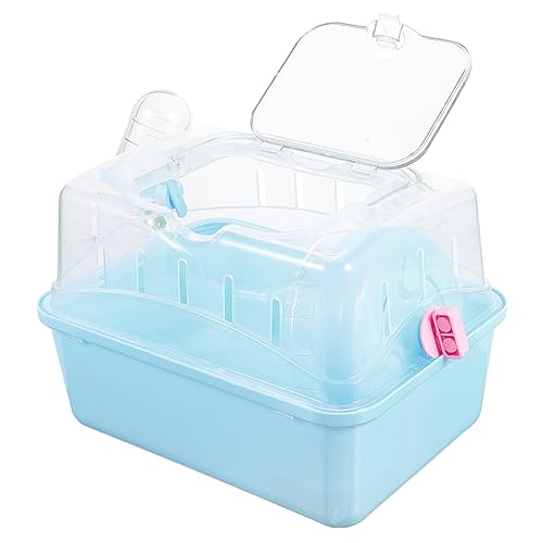 SUPVOX Kleintierkäfig Für Hamster Tragbare Transportbox Mit Panoramadach Aus Kunststoff Leicht Atmungsaktiv Für Reisen Geeignet Für Zwerghamster Meerschweinchen Chinchillas von Supvox