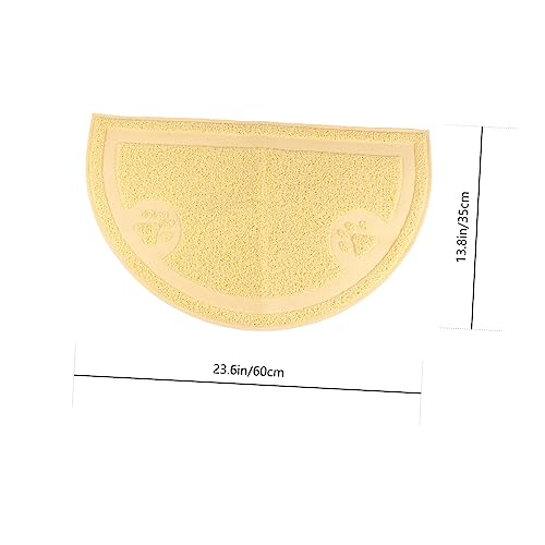 SUPVOX Semicircular Cat Litter Pad wasserdichte rutschfeste Futtermatte Für Katzen Und Hunde Leicht Zu Reinigen Für Haustierfütterung Und Hygiene von Supvox