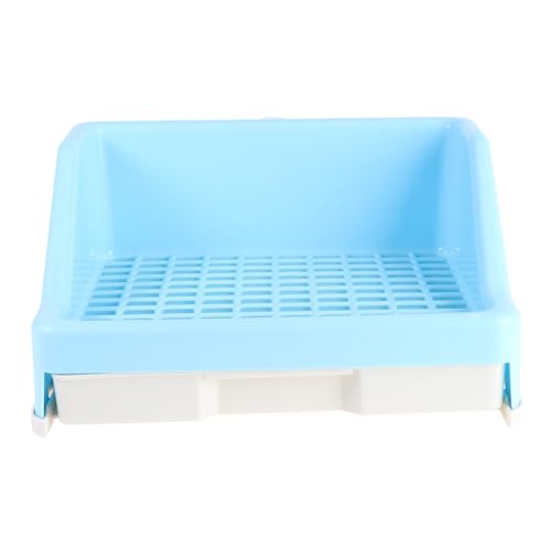 SUPVOX Toilette für Kaninchen mit Schutz Rutschfestem Boden Erhöhter Umzäunung für Sauberes Training Geeignet als Kaninchenzubehör Blau Praktisches Pet Rabbit Supplies von Supvox