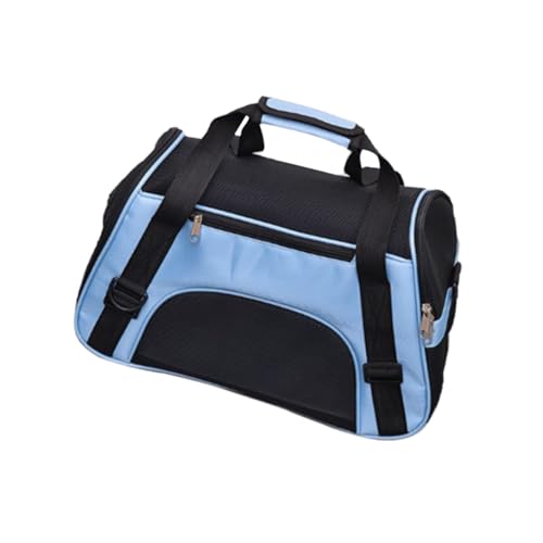 SUPVOX Tragbarer Haustier Rucksack Blau mit Netzfenster Verstellbaren Gurten und Reißverschluss für Sicheren Transport von Hunden und Katzen Beim Camping Reisen und Spaziergängen von Supvox