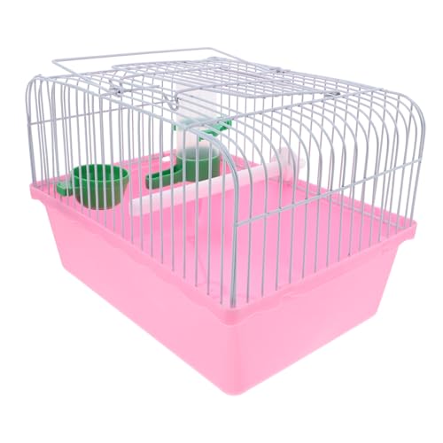 SUPVOX Tragbarer Vogelkäfig Vogelkäfige Für Wellensittiche Vogelkäfige Für Sittiche Vogelreisekäfig Wasserspender Für Vögel Käfig Für Nymphensittiche Kolibri -Feeder Vogel Träger Abs Rosa von Supvox