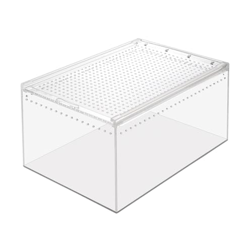 SUPVOX Transparente Reptilienbox Belüftet Multifunktional für Schlangen Spinnen Geckos Frösche Krabben Terrarien Kleintiere Haushaltsaufzucht von Supvox