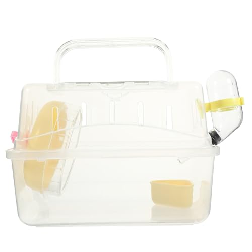 SUPVOX Transparenter Hamsterkäfig mit Rundum Dach Tragbare Kleintier transportbox für Hamster Meerschweinchen und Zwerghamster Sicherer und Geräumiger Haustierkäfig für Unterwegs und SUPVOX Transparenter Hamsterkäfig mit Rundum Dach Tragbare Kleintier transportbox für Hamster Meerschweinchen und Zwerghamster Sicherer und Geräumiger Haustierkäfig für Unterwegs und von Supvox
