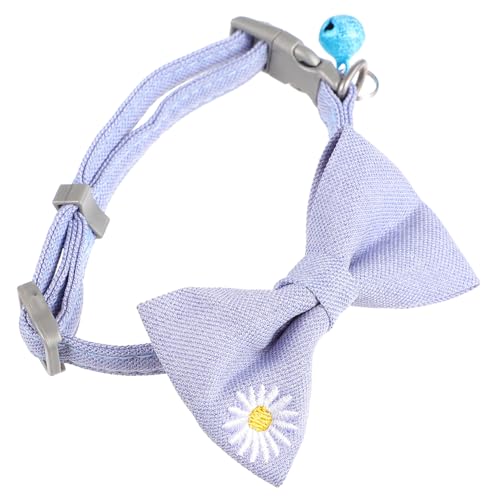 SUPVOX Verstellbares Katzenhalsband mit Glöckchen Gepolstert Atmungsaktiv und Langlebig Einstellbar für Kätzchen und Welpen Komfortabel und Sicher für Haustiere Modisches Blaues Design von Supvox
