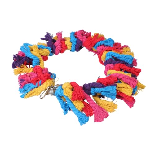 SUPVOX Vogelspielzeug Baumwollseil Ring mit Glocke zum Aufhängen Kauspielzeug und Schaukel für Wellensittiche Nymphensittiche und Papageien Kreatives für Kleine Vögel Zufällige Farbe SUPVOX Vogelspielzeug Baumwollseil Ring mit Glocke zum Aufhängen Kauspielzeug und Schaukel für Wellensittiche Nymphensittiche und Papageien Kreatives für Kleine Vögel Zufällige Farbe von Supvox