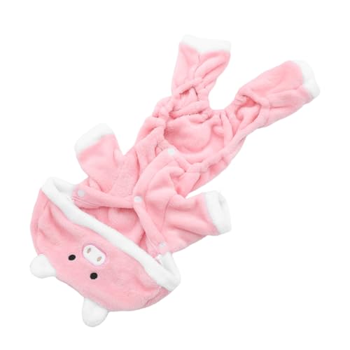 SUPVOX Warmer Hundepullover mit Kapuze aus Weichem Korallenfleece Niedliches Schwein-kostüm für Halloween und Weihnachten Praktische Schnelle An Ausziehfunktion für Hunde und Katzen bei von Supvox