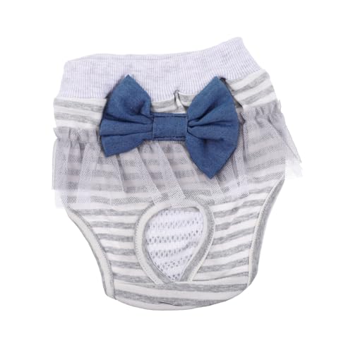 SUPVOX Waschbare Hundewindel aus Hygienische mit Süßem Spitzen Design und Schleife Wiederverwendbare Pet Underwear für Kleine bis Mittelgroße Hündinnen Schützt Möbel und Böden von Supvox