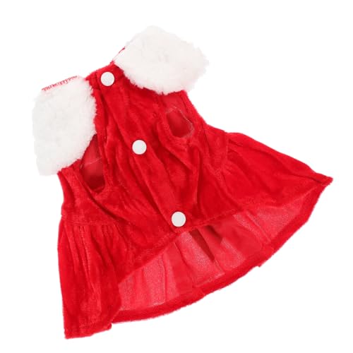 SUPVOX Weihnachtlicher Hundepullover mit Plüsch Warme Dicke Winterkleidung für Haustiere Komfortabel und Figurnah Geeignet für Kleine und Mittelgroße Hunde Festliches Kostüm mit Schleifen von Supvox