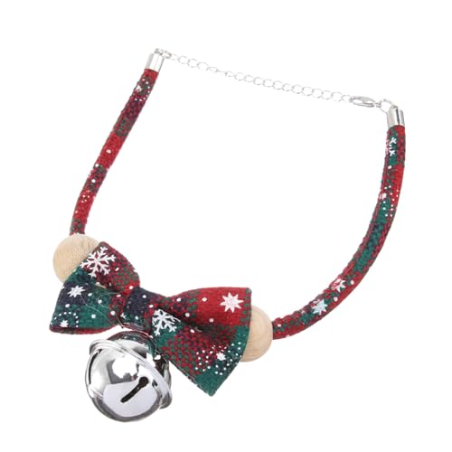 SUPVOX Weihnachtliches Hundehalsband mit Niedlicher Schleife und Glocke Dekoratives Verstellbares Haustierhalsband für Kleine und Mittelgroße Hunde Komfortabel und Stilvoll für Festliche von Supvox