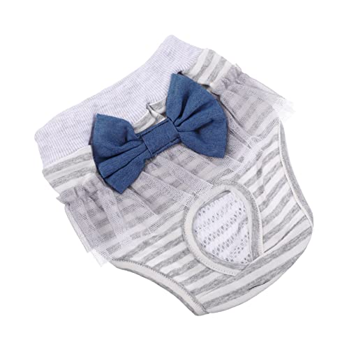 SUPVOX Wiederverwendbare Hundewindel aus Atmungsaktive Pet Period Panties mit Schleifen Design Waschbare Schutzhose für Hündinnen bei Läufigkeit Hygienisch und Komfortabel von Supvox