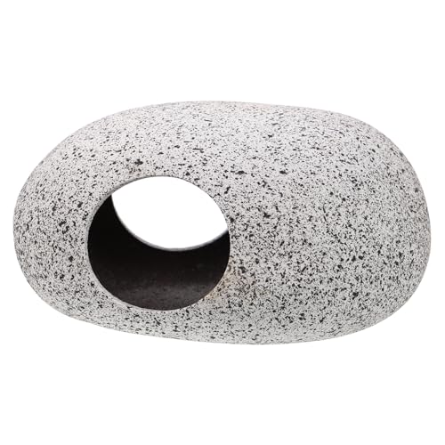 SUPVOX Zubehör für die Landschaftsgestaltung von Aquarien Dekorative Aquarienaccessoires Aquarien Zubehör Dekorationsversteck für Aquarien Aquarium Ornamente Bemalte Keramik Light Grey von Supvox