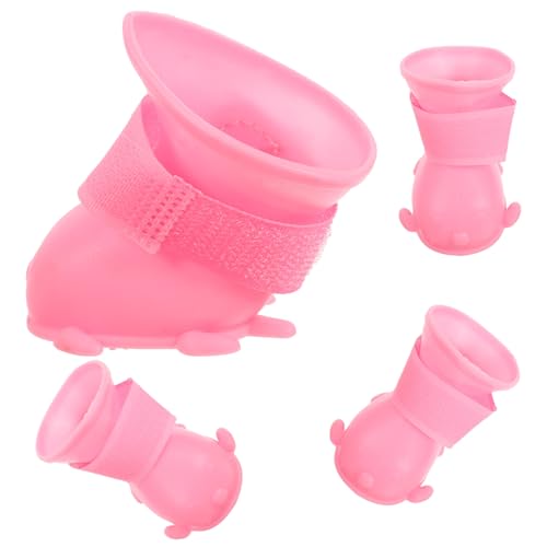 SUPVOX wasserdichte Verstellbare Haustier Regenstiefel aus TPR mit Rutschfester Sohle Pfotenschutz für Hunde und Katzen Winter Outdoor Booties Einfach Anzuziehen für Nasse und Kalte Tage von Supvox