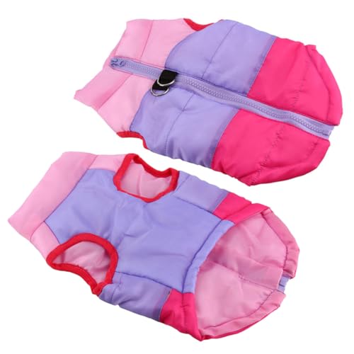 SUPVOX wasserdichte Warme Hundeweste aus Baumwolle Atmungsaktiv und Bauchgeschützt für Herbst Winter Wendbare Hundejacke in Rosy SUPVOX wasserdichte Warme Hundeweste aus Baumwolle Atmungsaktiv und Bauchgeschützt für Herbst Winter Wendbare Hundejacke in Rosy von Supvox