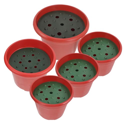 Supvox Blumentopf-Set Grüner Pflanzentopf Gartenpflanzer Blumentopf Aus Kunststoff Einfacher Blumeneimer Robustes Kunststoffmaterial Leicht Zu Reinigen Für Den Einsatz Mit Pflanzen von Supvox