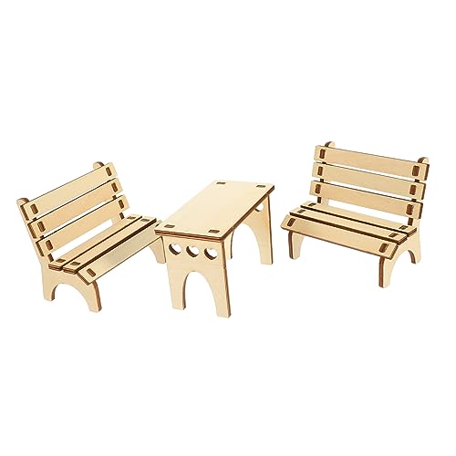 Supvox 1satz Hamster Spielzeug Teiliges Holz Bench Und Tisch Für Kleintierkäfige Sichere Und Kreative Beschäftigung Für Hamster Und Kleine Nager Zubehör Für Hamsterkäfige von Supvox