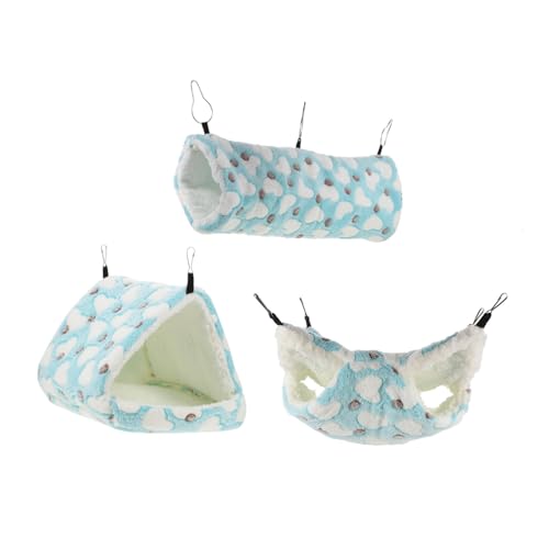 Supvox Haustiernest-Set – Meerschweinchen Hamster Ratte Chinchilla Spinne Warmes Versteck Hängematte von Supvox