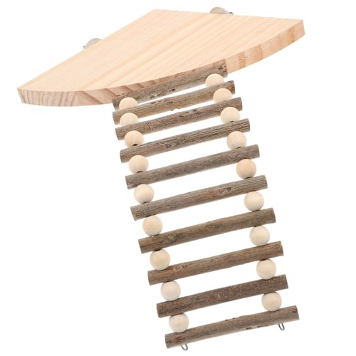 Supvox Holz Leiter Plattform Für Hamster Chinchilla Kleintier Spielzeug Holz Plattform Käfig Zubehör Komfortable Lebensraum Erweiterung von Supvox