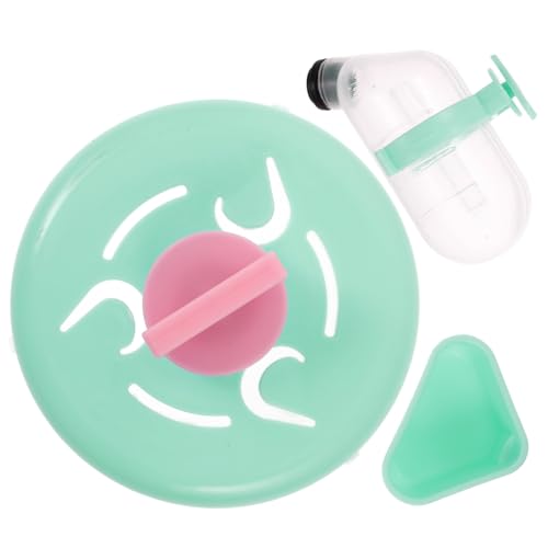 Supvox Werten Sie Den Lebensraum Ihres Haustiers Auf 3-in-1-zubehörset Für Meerschweinchen Und Hamster Laufrad Napf Wasserflasche Robuste Abs-Konstruktion von Supvox