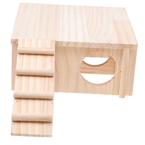 Supvox Entzückendes Hamsterhaus Aus Holz Verstecke Tunnel Haustierbedarf Für Hamster von Supvox