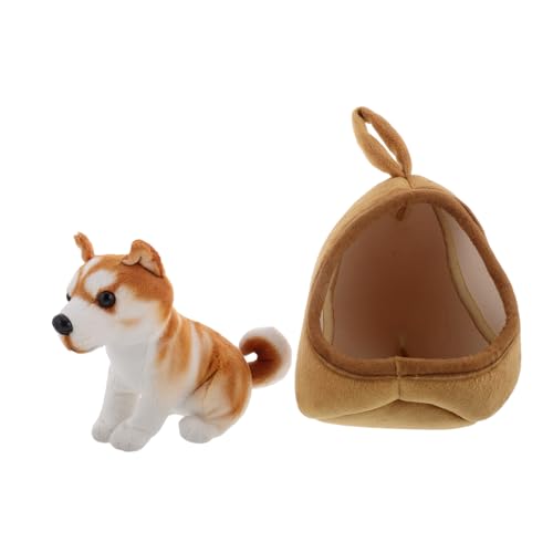 Supvox 1 Satz Hundehausspielzeug Welpen Ausgestopftes Tier Kuscheltier Kätzchen Welpenfigur Realistischer Stoffhund Japanisches Stofftier Große Hundehütte Plüsch Light Brown Supvox 1 Satz Hundehausspielzeug Welpen Ausgestopftes Tier Kuscheltier Kätzchen Welpenfigur Realistischer Stoffhund Japanisches Stofftier Große Hundehütte Plüsch Light Brown von Supvox