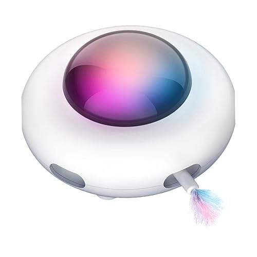 Supvox 1 Satz Lustiges Katzenspielzeug Automatischer Teaser Katzenzubehör Katzenkratzer Teaser- Interaktives Katzenspielzeug Automatisches Katzenspielzeug Weiß Elektronisch von Supvox