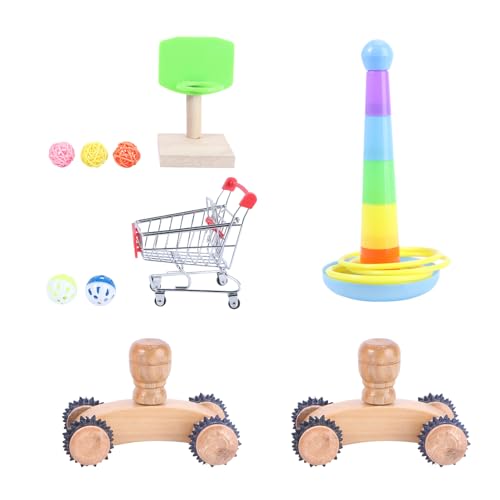 Supvox Roller-Skateboard-Spielzeug Für Papageien Vogel-erziehungsspielzeug Papageien-basketballkorb 1 Set Vogelspielzeug Sicher Zum Kauen Zufällige Farbe von Supvox