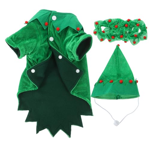 Supvox 1 Satz Haustier-Cosplay-Kostüm Partykleidung für Haustiere Weihnachtsmann-Outfit weihnachtskostüm Hunde hundekostüm Weihnachten Weihnachtsmann-Kostüm Kleider Party-Hundetuch Mantel von Supvox