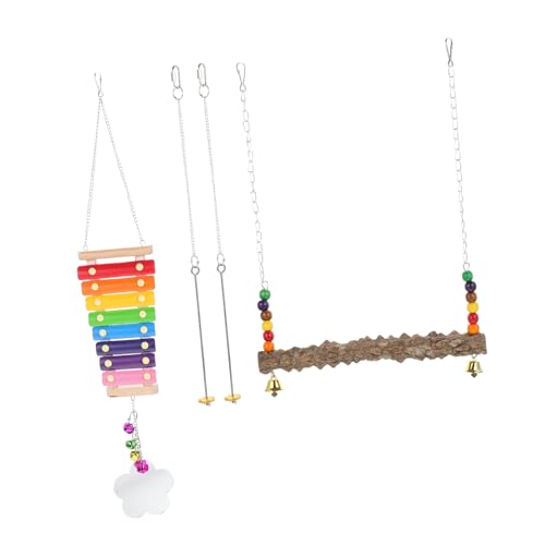 Supvox Select Papageienspielzeug Vogelschaukel Für Nymphensittiche Vogelspielzeug Für Vögel Holz Papageienschaukel Spielzeug Käfigspielzeug Hühnerstallzubehör von Supvox