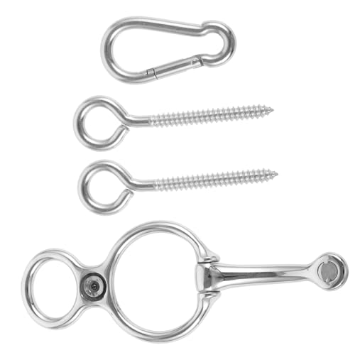 Supvox Edelstahl-anbinder-Blocker-Set 3-teiliges Set Für Sicheres Anbinden Von Pferden Schnelle Installation Robuste Trainingsausrüstung Für Pferde von Supvox