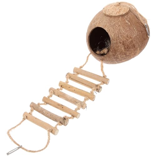 Supvox Vogel Ruhen Nest Kokosnüsse Shell Vogel Bett Mit Leiter Für Papageien Pet Vögel Decor Supvox Vogel Ruhen Nest Kokosnüsse Shell Vogel Bett Mit Leiter Für Papageien Pet Vögel Decor von Supvox