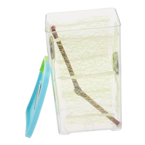 Supvox 1 Set Box Gottesanbeterin Zuchtbox Terrarium Aquarium Zeug Einsiedlerkrebs Salzwasser Schneckenfalle Für Aquarium Eidechsentank Unterdruck Fischtank Brücke Holz Transparent von Supvox