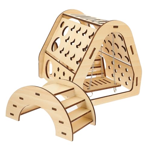 Supvox Holz Hamster Spielzeug Hideout Rutsche Brücke Pet Spielhaus Für Hamster Chinchilla Lebensraum Supvox Holz Hamster Spielzeug Hideout Rutsche Brücke Pet Spielhaus Für Hamster Chinchilla Lebensraum von Supvox
