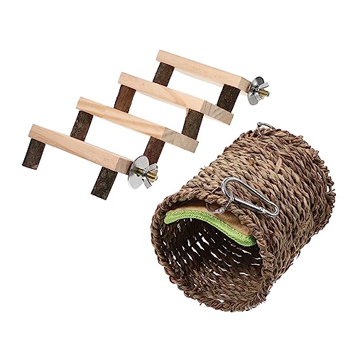 Supvox Meerschweinchenleiter Aus Holz Kletterspielzeug Hamster-hängematte und Leiter Ruhebett für Haustiere von Supvox