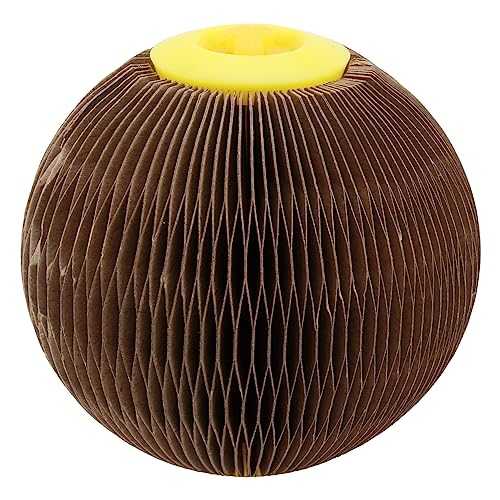 Supvox 1 Stück Haustier Waben Ball Kratzen Hundespielzeug Katzenkratzbrett Gewellt Katzenspielzeug Für Katzen Haustier Pfote Katzenkarton Planke Light Brown Wellpapier von Supvox