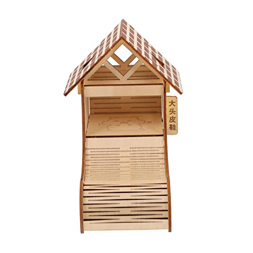Supvox Hamsterspielzeug – Holzhütte Mit Klettergerüst Für Rennmäuse Und Ratten von Supvox
