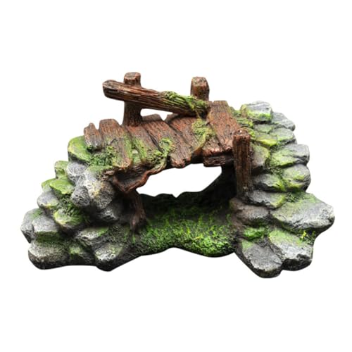 Supvox 1 Stück Moosbrücke Aquarium thematische Ornamente Dekorationen Fischtankdekor Moosbaumfelsen Aquarienverzierung bastelsachen Brückenverzierung Landschaftsverzierung Harz Green von Supvox