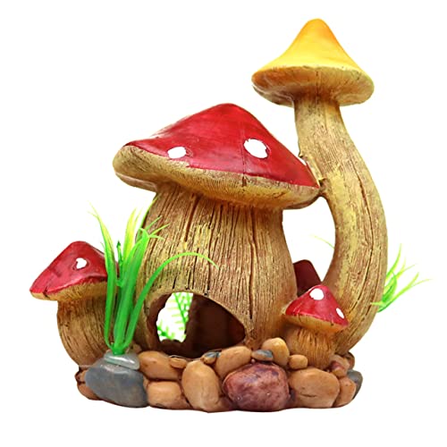 Supvox 1 Stück Pilzhaus Aquarienpilz verstecktes Höhlendekor Pilze Ornamente dekorativ meerwasser Seawater Hiding cave Decoration Aquarium Decoration Aquariumzubehör Landschaftsdekor Harz von Supvox