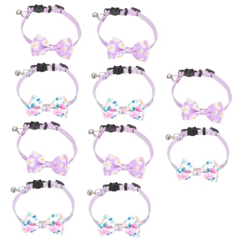 Supvox 10 STK Haustierhalsband Bogenkragen Groß Welpenhalsband Trainingshalsbänder Für Hunde Verstellbares Katzenhalsband Kleine Hundehalsbänder Halsband Für Welpen Sanft Seil Polyester von Supvox