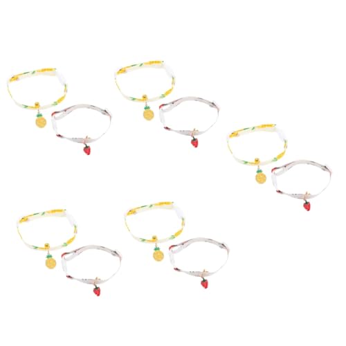 Supvox 10 STK Haustierhalsband Kleines Welpenhalsband Kätzchenhalsband Mit Glöckchen Katzenhalsbänder Welpenhalsband Mit Glocke Kleines Hundehalsband Niedlich Der Hund Zubehör von Supvox