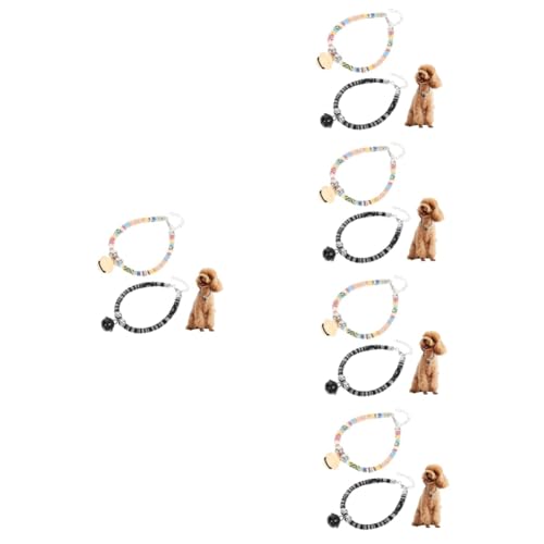 Supvox 10 STK Katzenhalsband Kätzchenhalsbänder Hundehalsbänder aus Leder welpenhalsband Kitten Halsband eine Halskette Halsketten Glocke zubehör verstellbares Zubehör Staatsangehörigkeit von Supvox