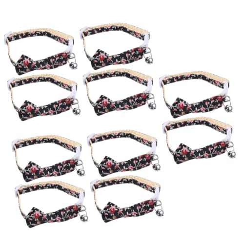 Supvox 10stücke Verstellbares Katzenhalsband Mit Glöckchen Und Fliege Niedliches Katzencollar Für Haustiere Für Und Stil Geeignet Für Kätzchen Und Kleine Katzen von Supvox
